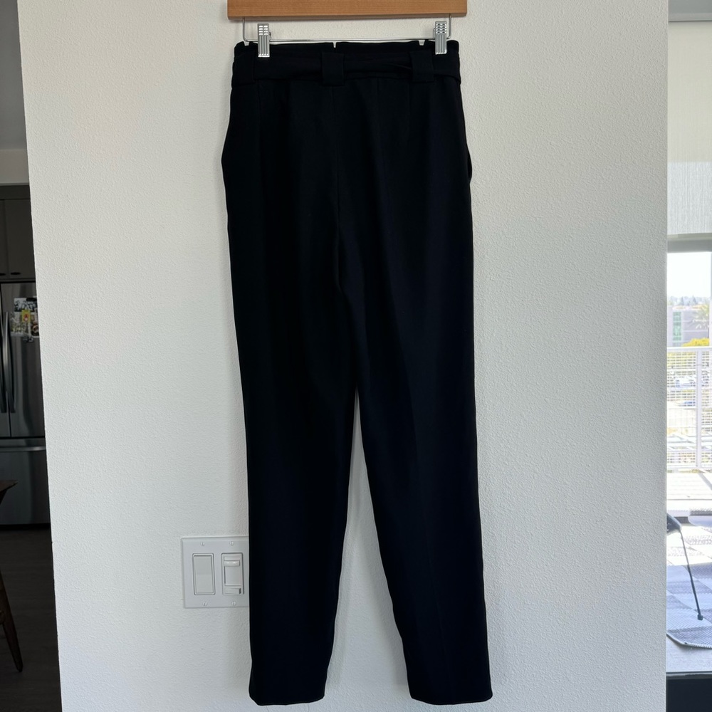 Express High Rise Paper Bag Ankle Pants - Picture 7 of 8